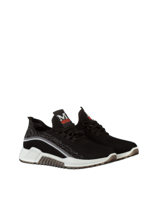 Ανδρικά Αθλητικά Παπούτσια, Ανδρικά αθλητικά παπούτσια μαύρα από ύφασμα Mariz - Kalapod.gr